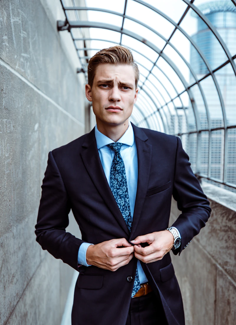 Man in a modern dark business suit